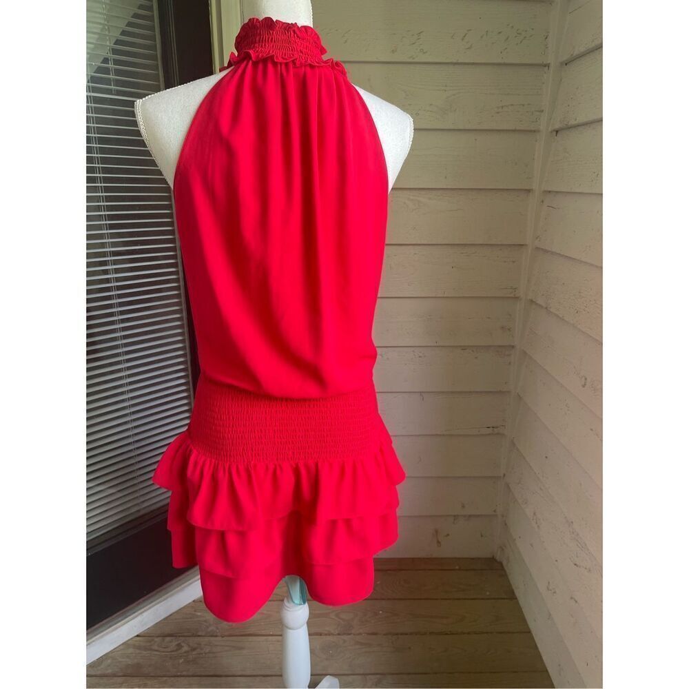 Amanda Uprichard Sorella Dress Red Size S Sleeveless Cocktail Party Formal - Picture 10 of 11